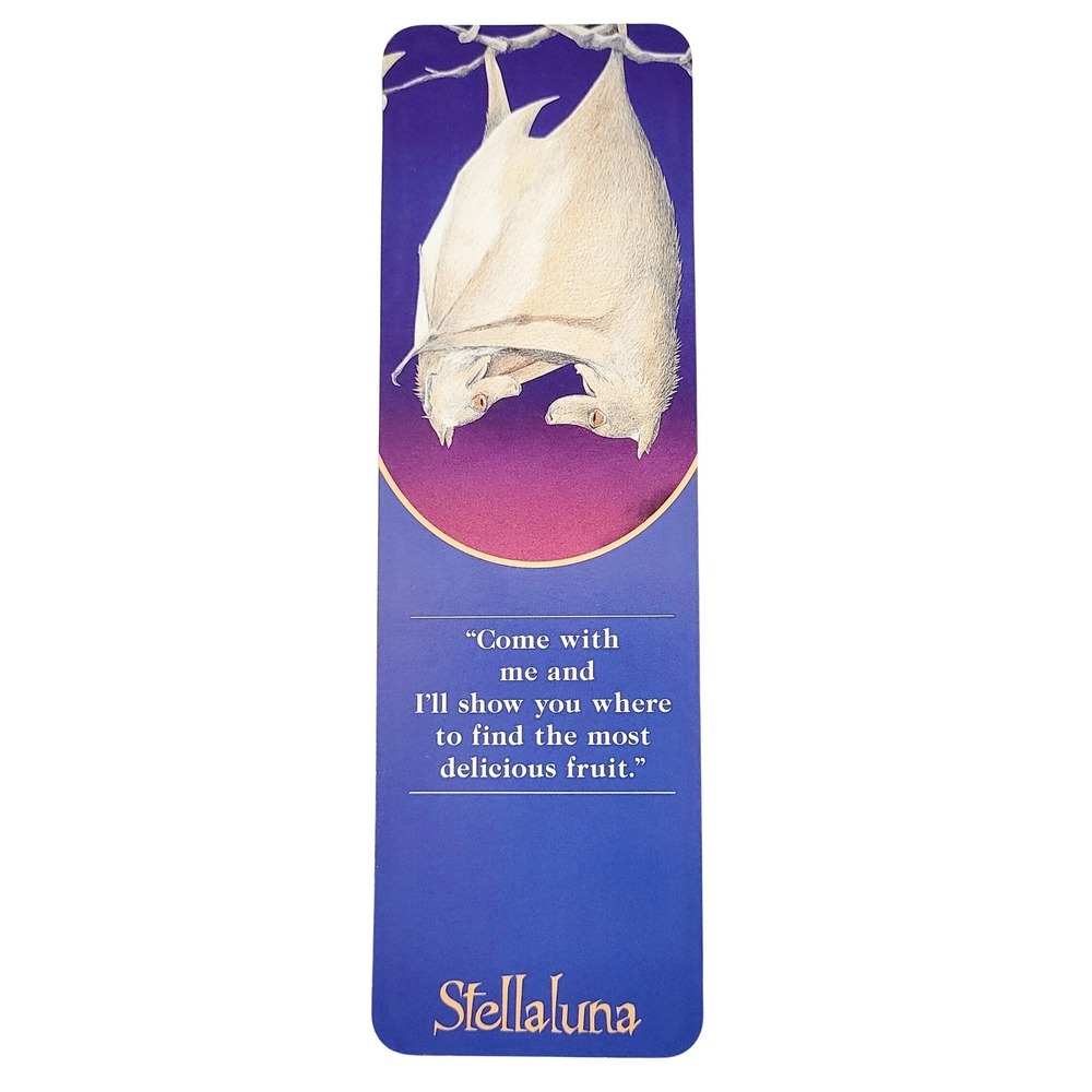 Vintage 90s Stellaluna Bookmark fruit bats- Jane Cannon- 1993 Antioch, KGO-41378